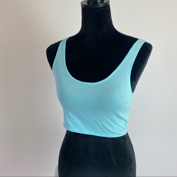 NWT Topshop Petite Lycra Teal Sports Bra - Picture 2 of 5